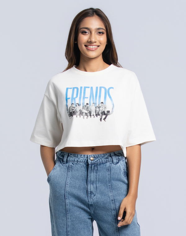 NOLIMIT WARNER BROS Women's Crop T-Shirt Off White