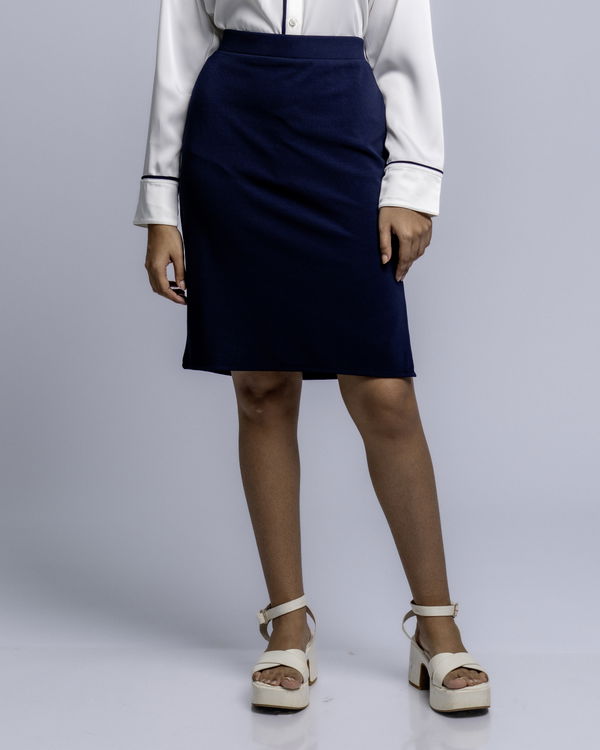 NOLIMIT Women's Knee Length Skirt Navy