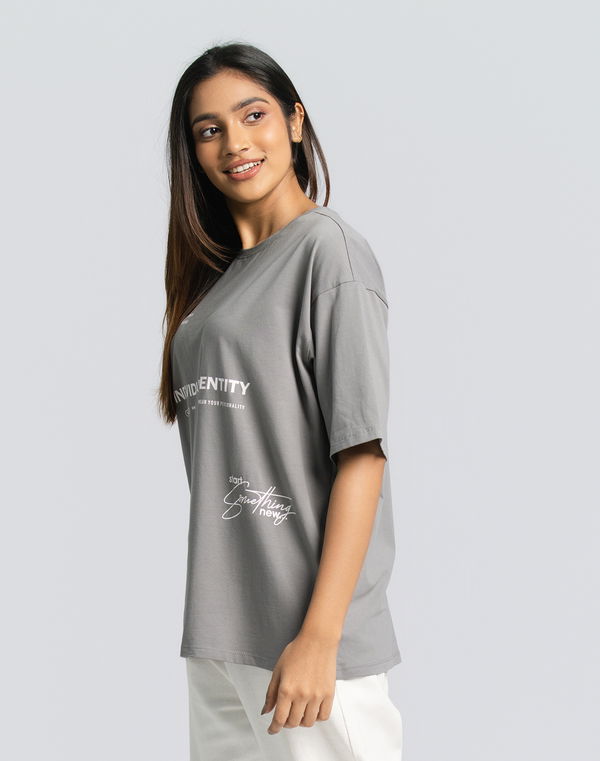 NOLIMIT Women's Oversized T-Shirt Light Gray