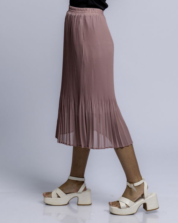 NOLIMIT Women's Pleated Casual Skirt Tan