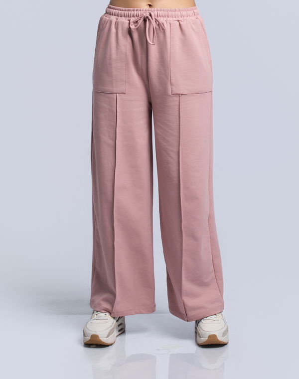 NOLIMIT Women's Wide Leg Casual Pant Salmon Pink