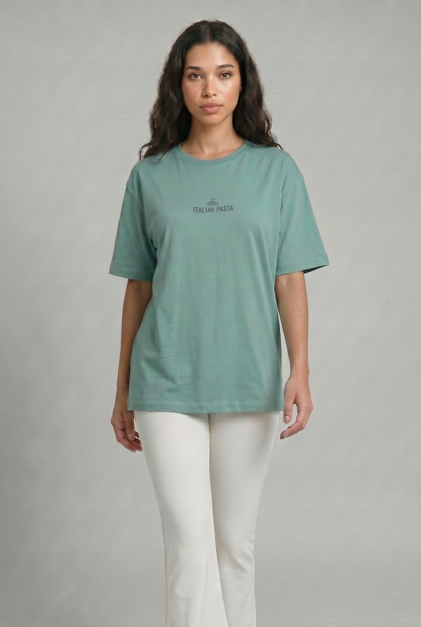 NOLIMIT Women's Digital Print Oversized T-Shirt Green