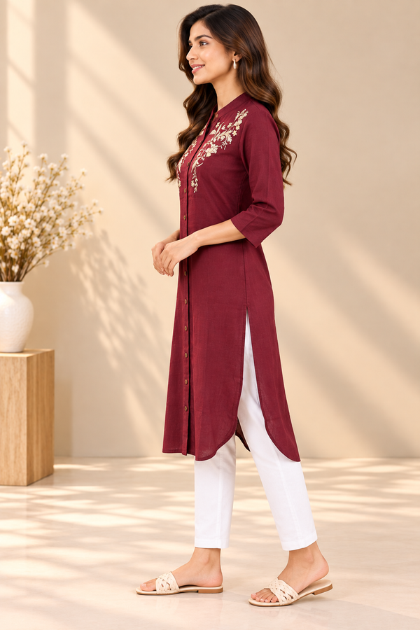 NOLIMIT Women's Mandarin Collar Kurta