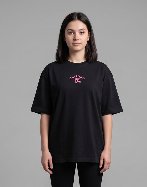 NOLIMIT Women's Screen Print Oversized T-Shirt Black