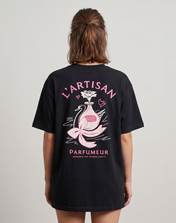 NOLIMIT Women's Screen Print Oversized T-Shirt Black