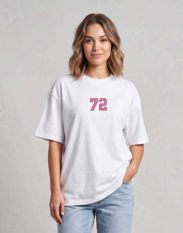 NOLIMIT Women's Screen Print Oversized T-Shirt White