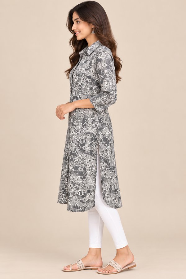 NOLIMIT Women's Shirt Collar Kurta