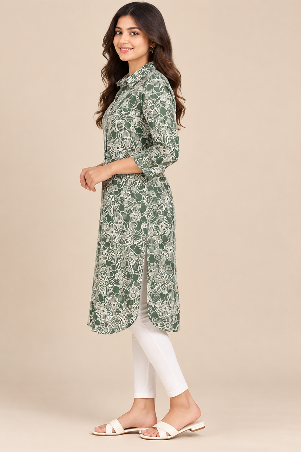 NOLIMIT Women's Shirt Collar Kurta