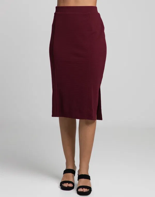NOLIMIT Women's Three Quarter Length Formal Skirt Plum