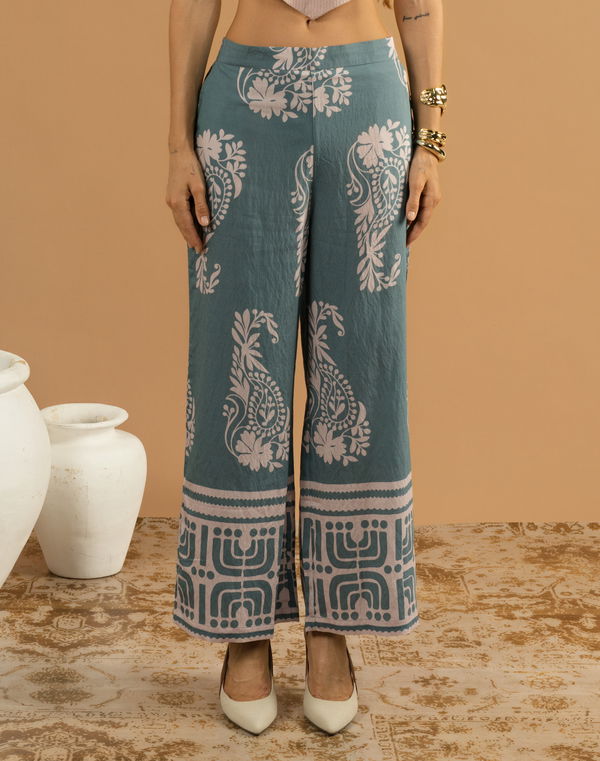 NOLIMIT Women's Wide Leg Casual Pant Agean Blue