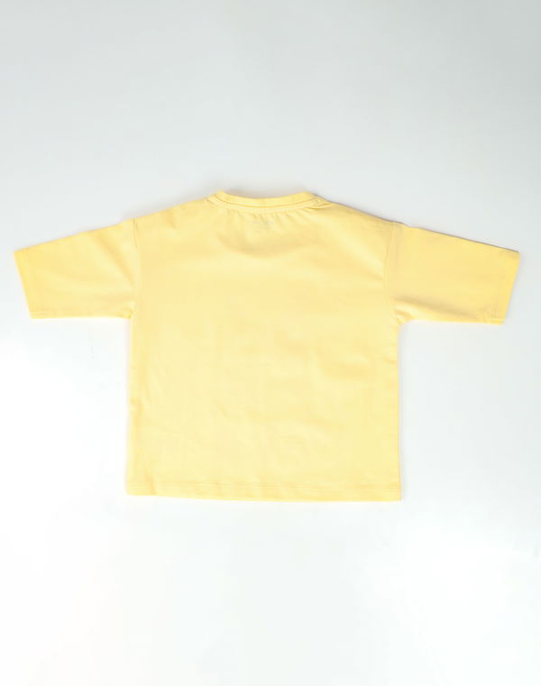 NOLIMIY BLOSSOM FAIRY GARDEN Girls Crew Neck Plain Long Sleeve T-Shirt Yellow