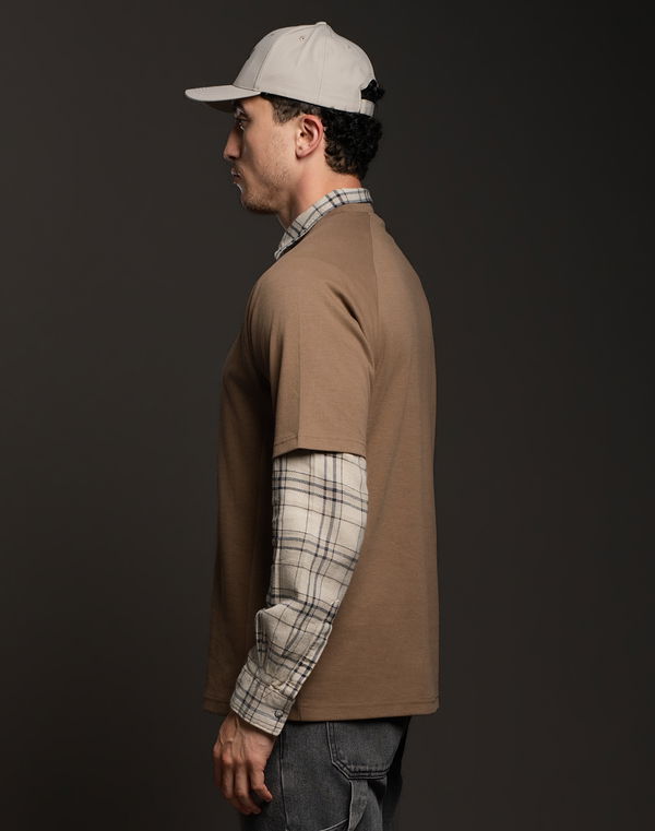 REVIVE Men's Oversized T-Shirt Brown