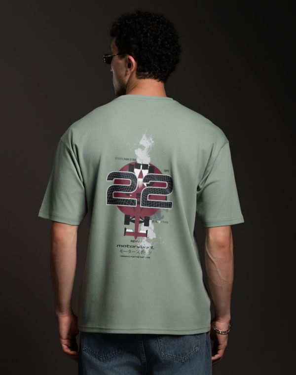 REVIVE Men's Oversized T-Shirt Light Green