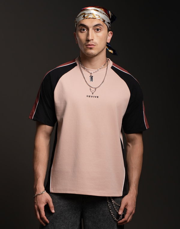 REVIVE Men's Oversized T-Shirt Pink