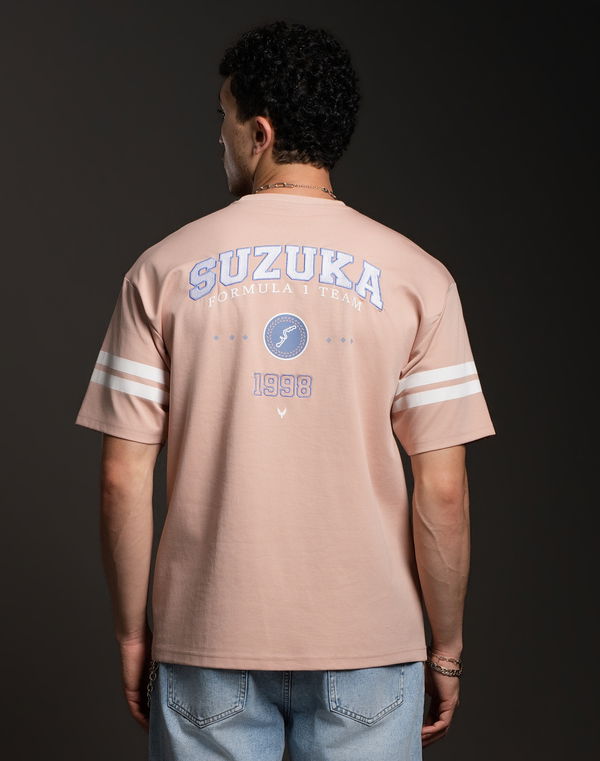 REVIVE Men's Oversized T-Shirt Pink