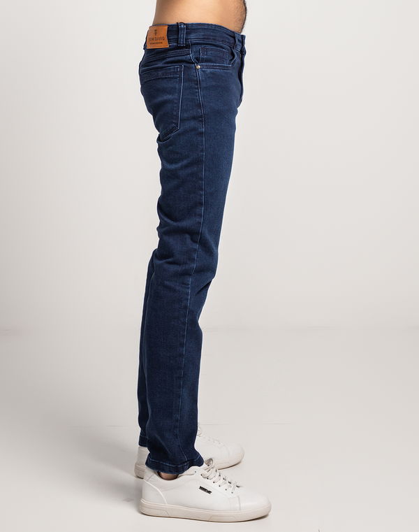TOM DAVID Men's Slim Fit Standard Waist Jeans Dark Blue