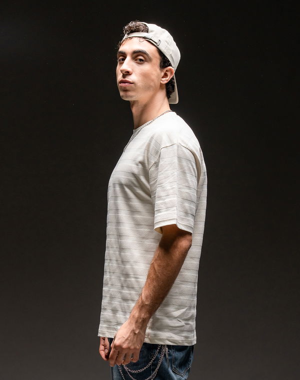 TOM DAVID Men's Oversized Cotton T-Shirt Off White