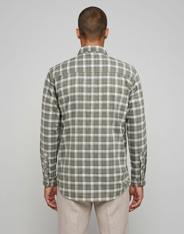 TOM DAVID Men's Regular Fit Casual Shirt Green