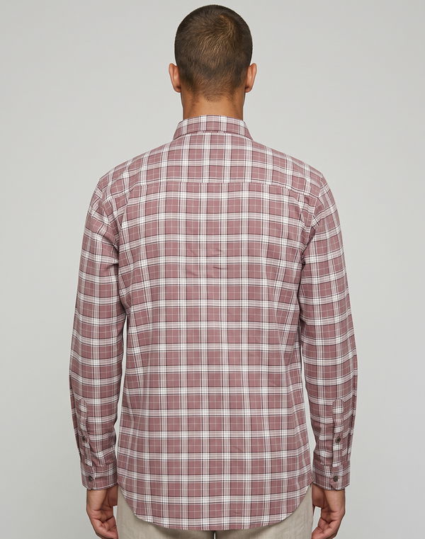 TOM DAVID Men's Regular Fit Casual Shirt Pink