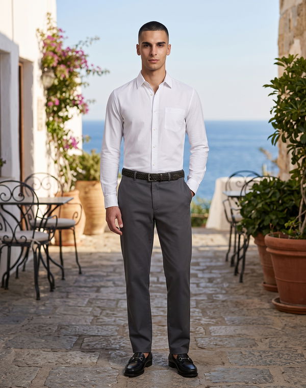 TOM DAVID Men's Slim Fit Casual Shirt