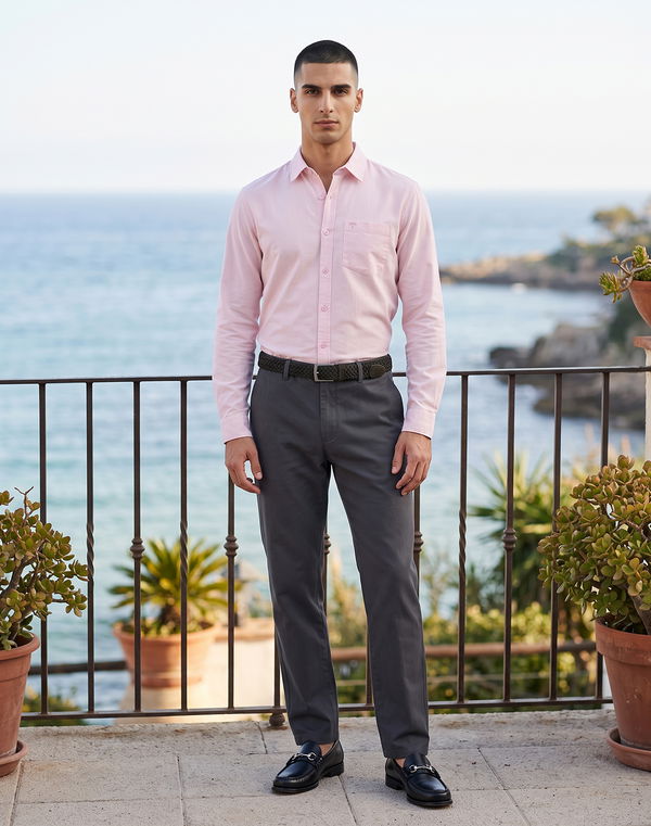 TOM DAVID Men's Slim Fit Casual Shirt