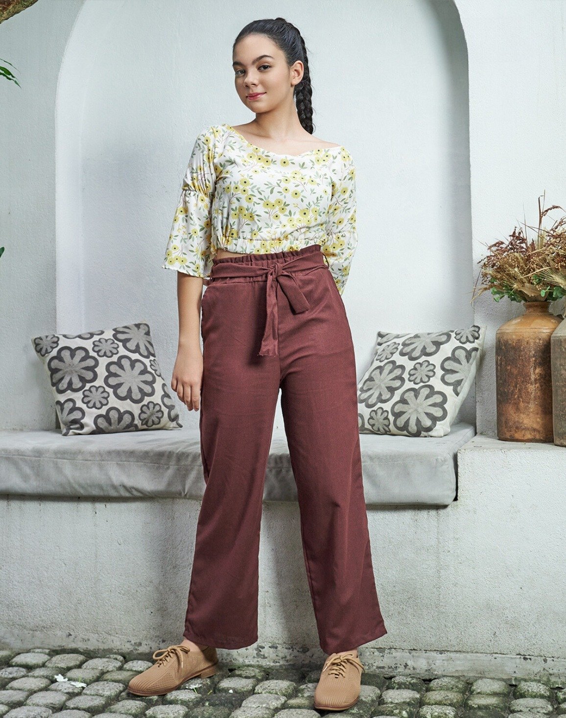 Cotton Collection Solid Color Linen Pants by COCO | Odel.lk