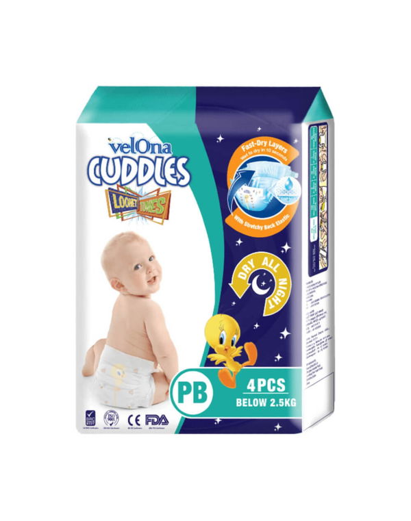 VELONA CUDDLES CLASSIC DIAPER - PB - 4 PCS
