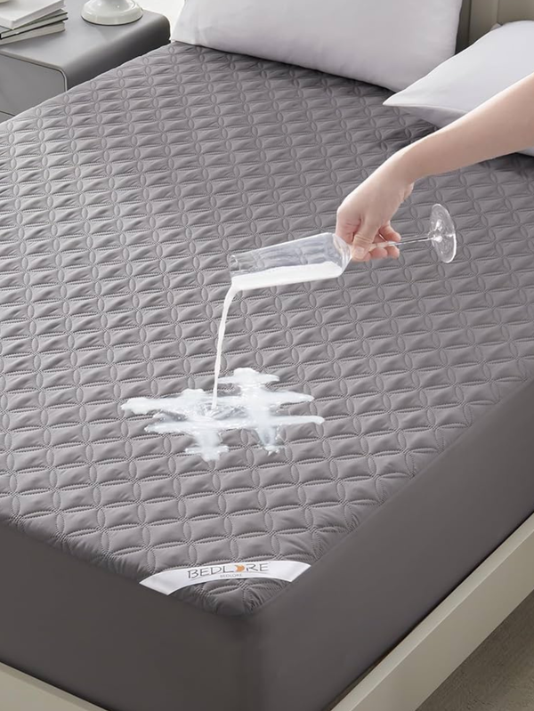 Waterproof Mattress Protector - Grey 180X200+28CM