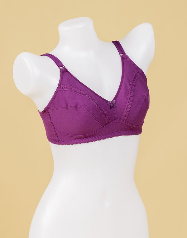 Women's Cotton Bra Dark Purple