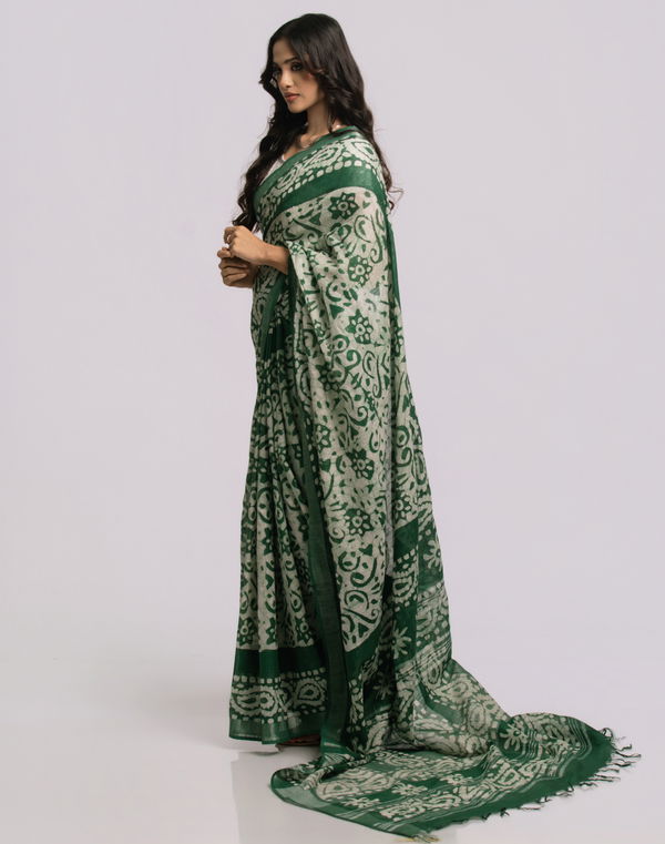 Women's Batik Cotton Saree Assorted