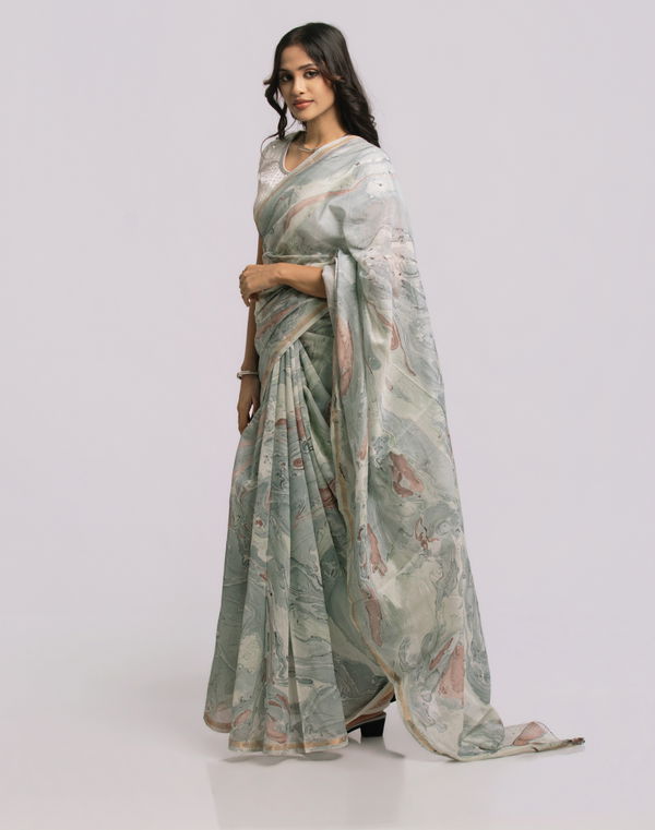 Women's Batik Cotton Saree Assorted