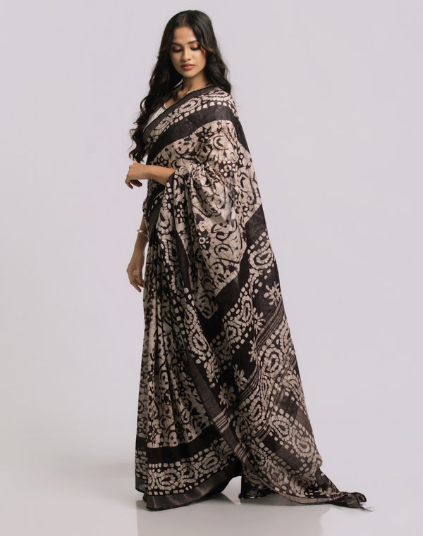 Women's Batik Cotton Saree Assorted
