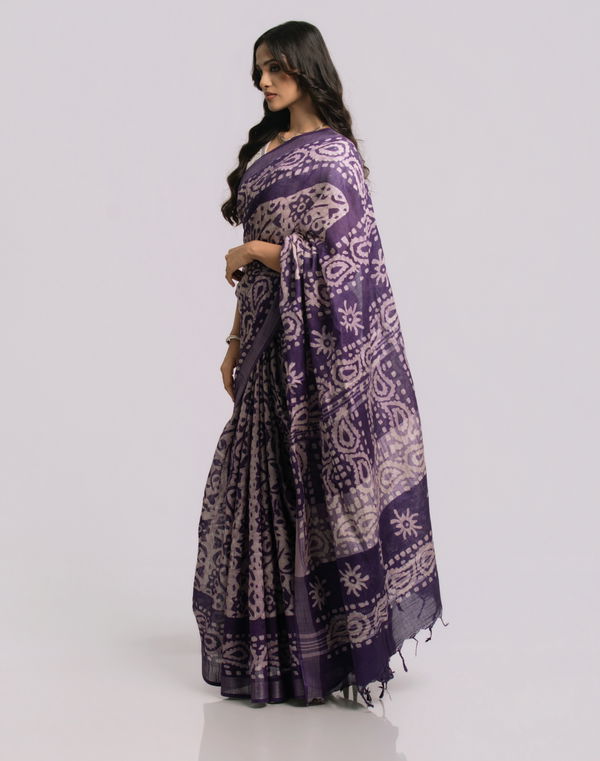 Women's Batik Cotton Saree Assorted
