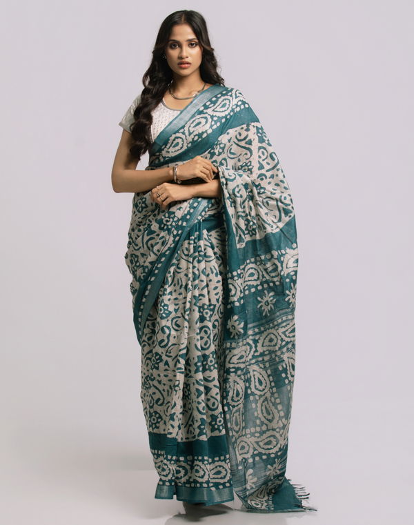 Women's Batik Cotton Saree Assorted