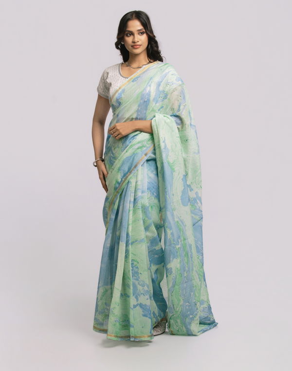 Women's Batik Cotton Saree Assorted
