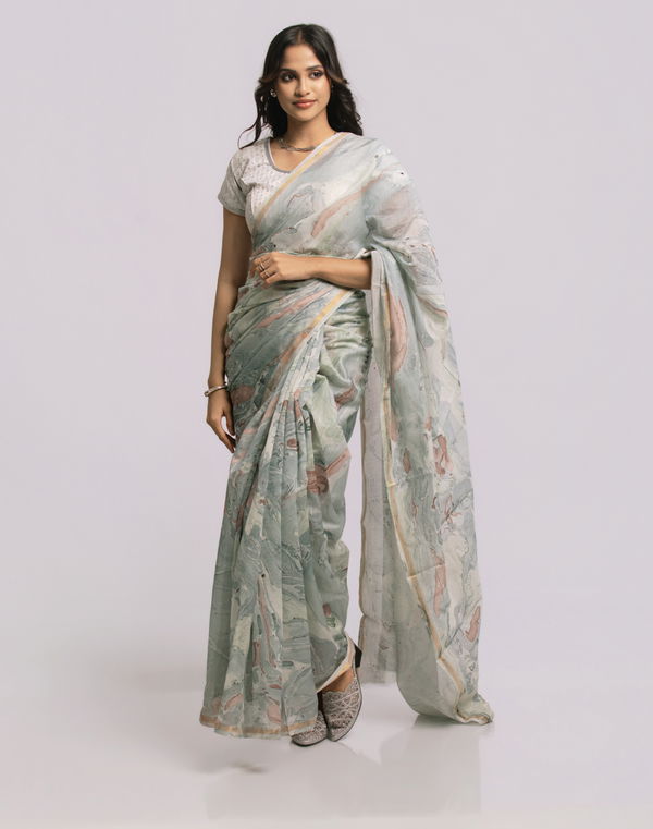 Women's Batik Cotton Saree Assorted