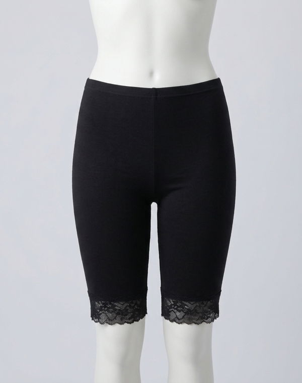 Women's With Lace Under Short Black