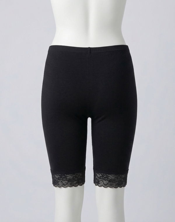 Women's With Lace Under Short Black