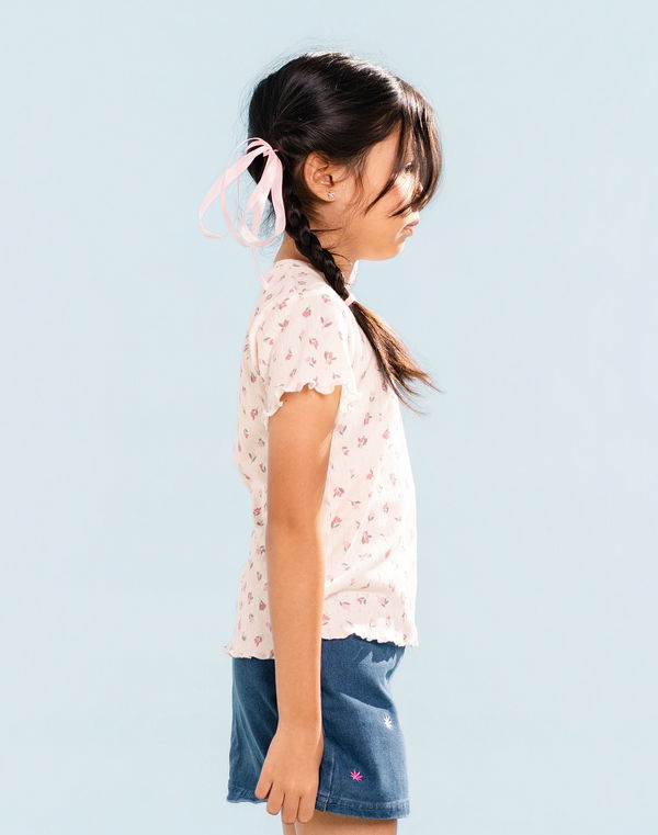 NOLIMIT Kids Girls MAGIC IN BLOOM Printed T-Shirt Cream