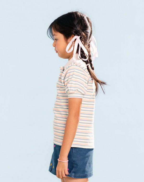 NOLIMIT MAGIC IN BLOOM Girls Polo T-Shirt Blue