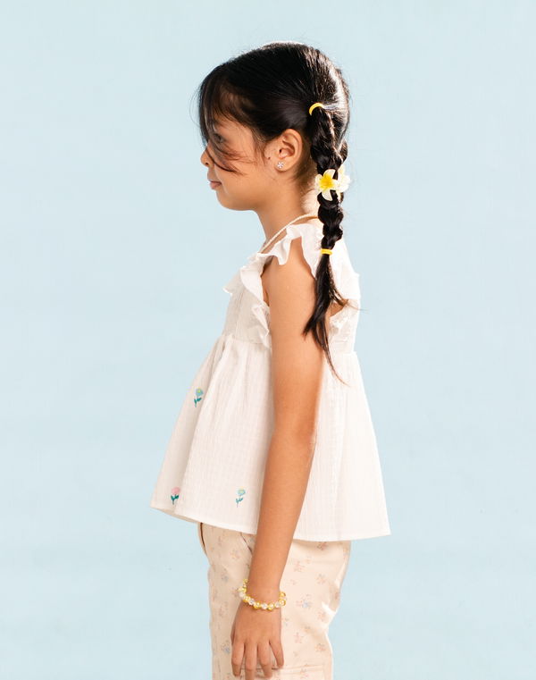 NOLIMIT MAGIC IN BLOOM Girls Printed Blouse White