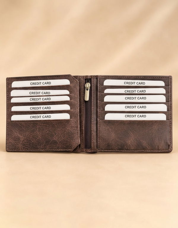 NOLIMIT Men's Bill Fold Leather Wallet
