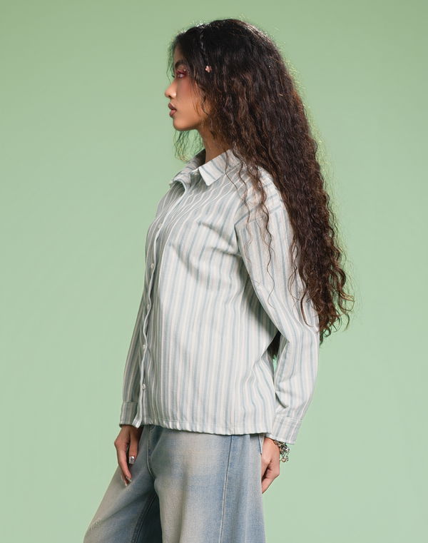 NOLIMIT THE SECRET GARDEN Kids Girls Stripe Blouse Green
