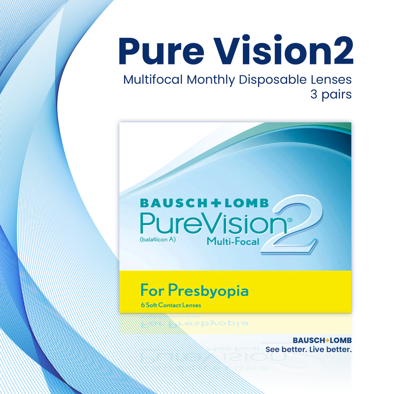 B&L PUREVISION 2 MONTHLY DISPOSABLE MULTIFOCALS 6 LENSES HIGH